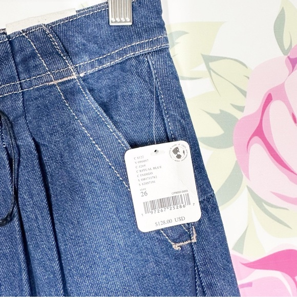 NEW Free People We The Free Equinox Trouser Ritual Blue Wide Leg Denim 26 - Picture 11 of 13